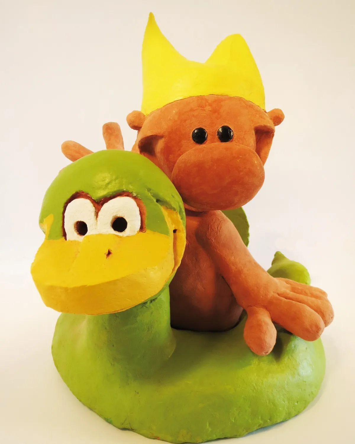 Figurine B@d B°Y « Canard » : assis dans une bouée verte à tête de canard